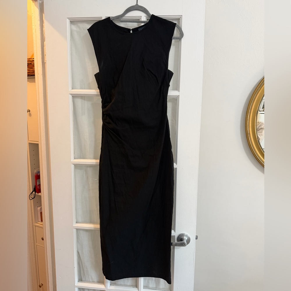 Anthropologie Black Midi Dress